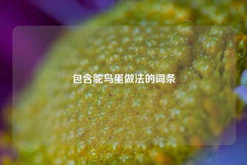 包含鸵鸟蛋做法的词条