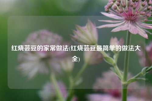 红烧芸豆的家常做法(红烧芸豆最简单的做法大全)